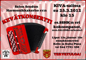 SSHK:n kevtkonsertti su 25.3.2012