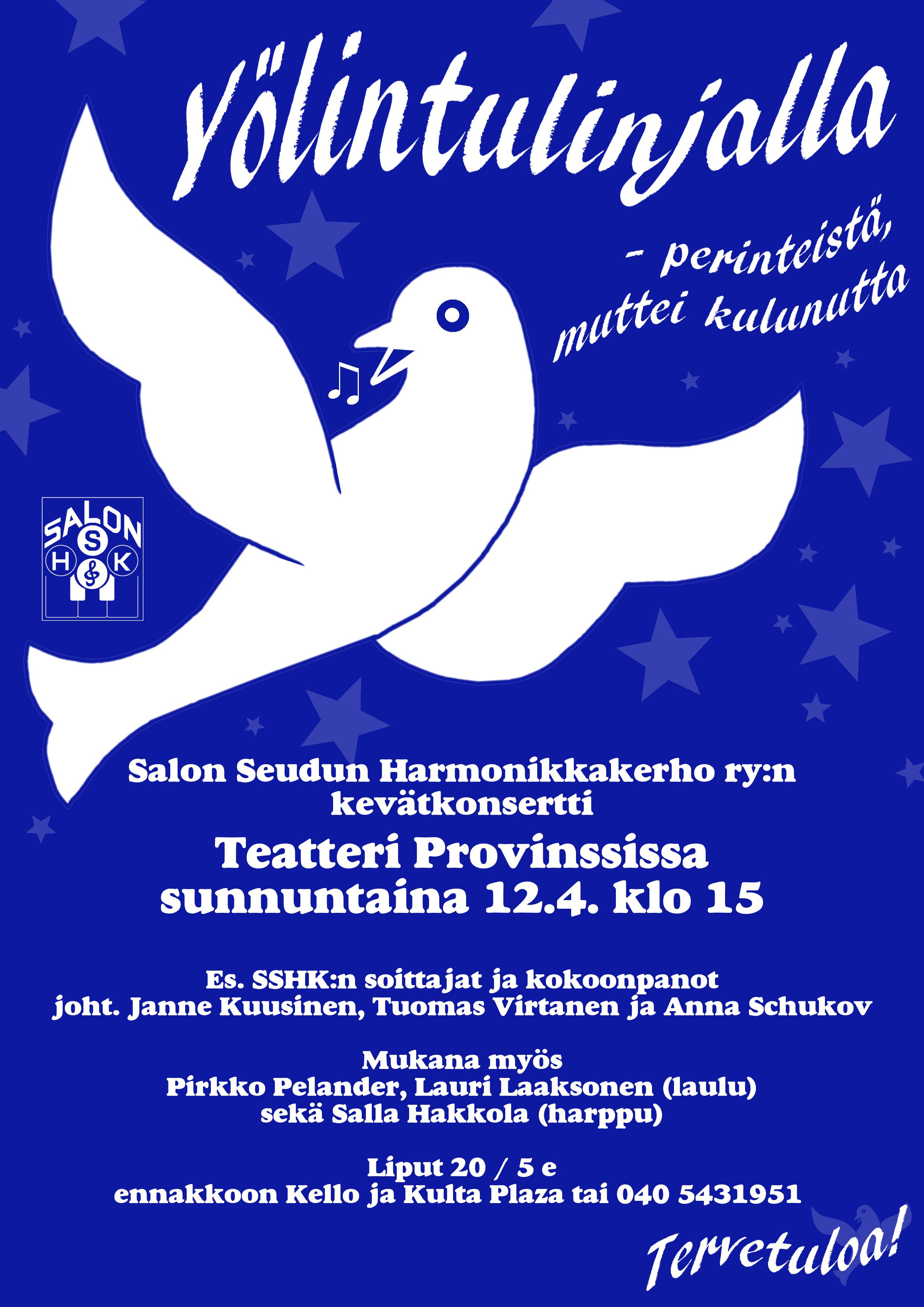 SSHK
                          ry:n kevtkonsertti @ Teatteri Provinssi, Salo
                          12.4.2015