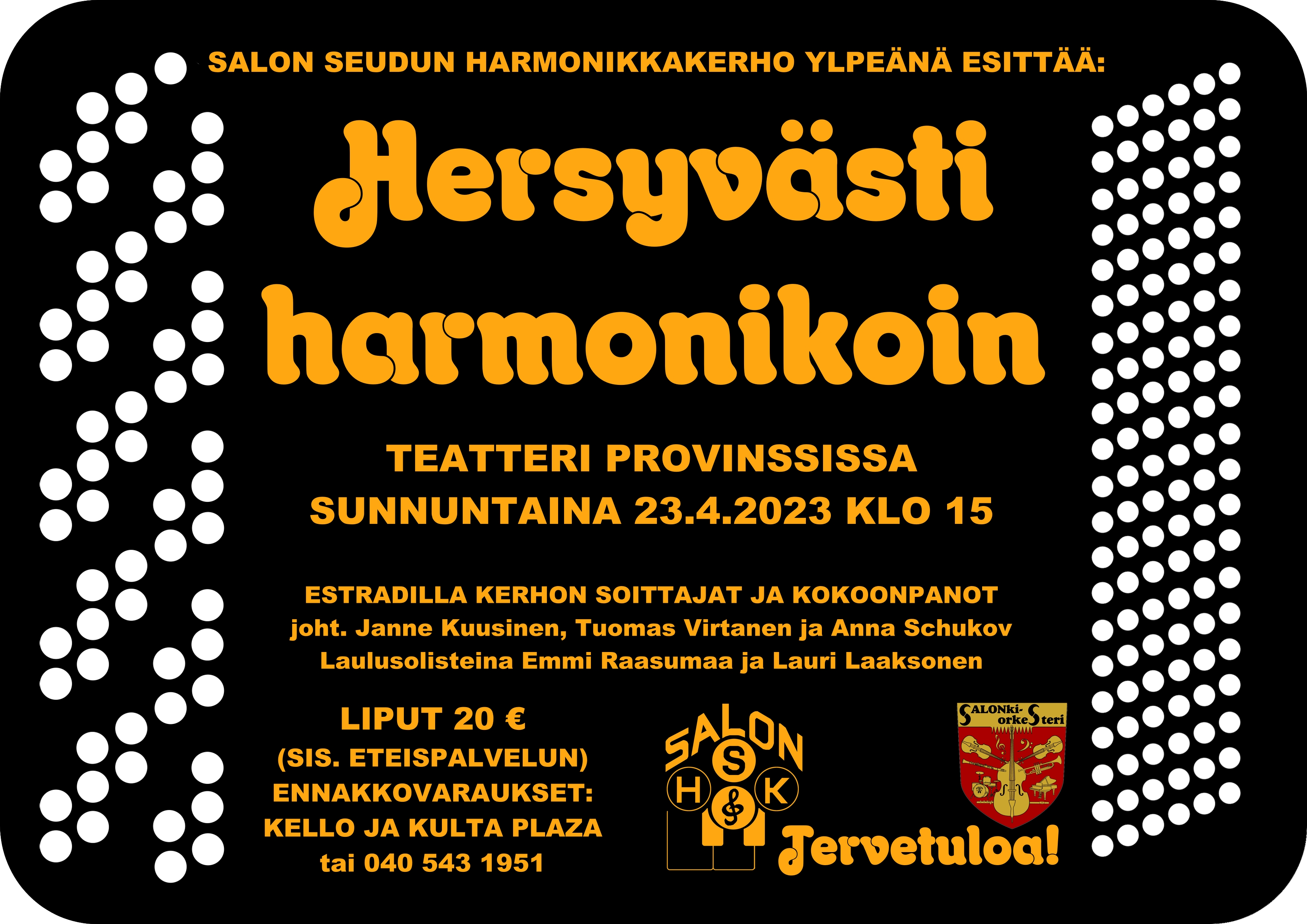 SSHK:n kevtkonsertti @ Teatteri Provinssi su
                      23.4.2023 klo 15